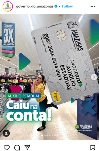 Perfil governo_do_amazonas no Instagram